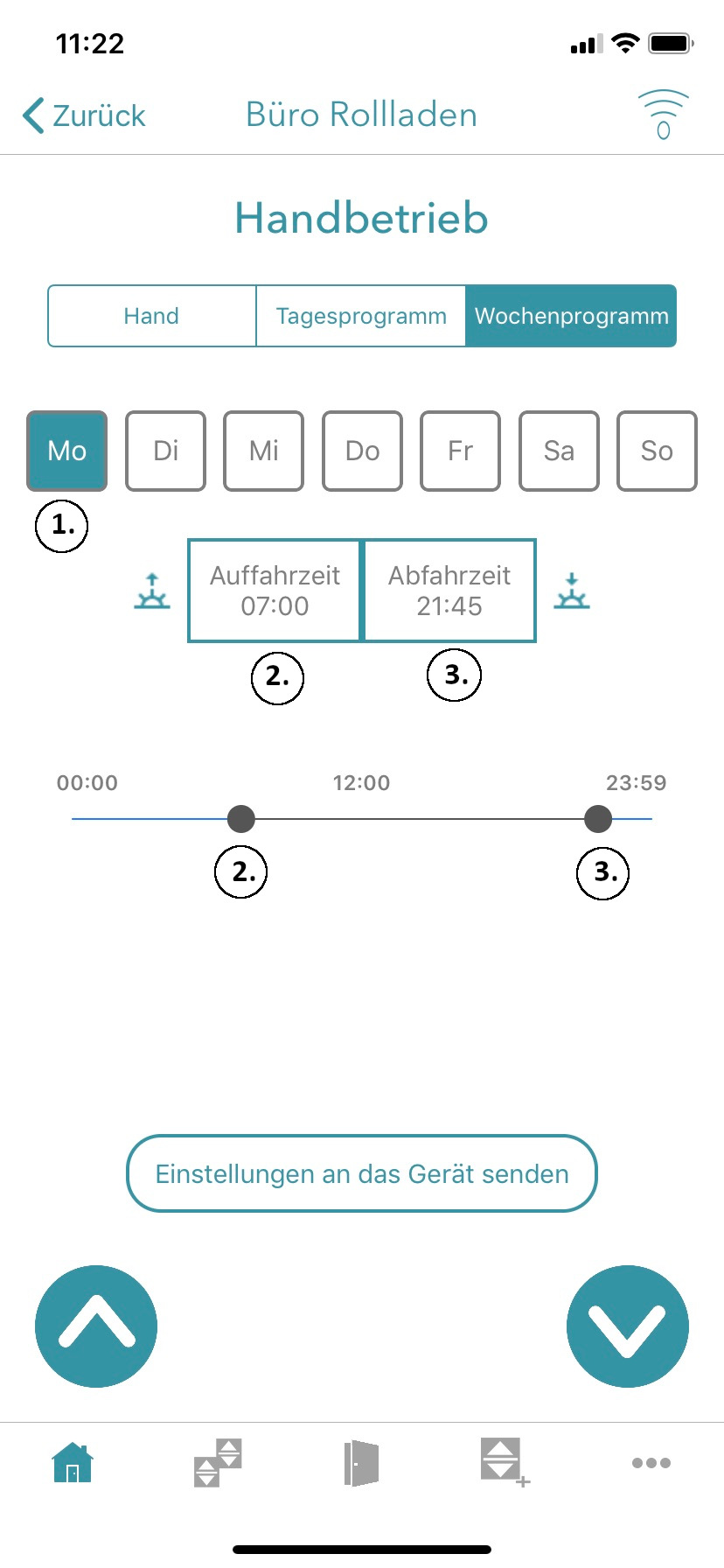 wochenprogramm markierungen